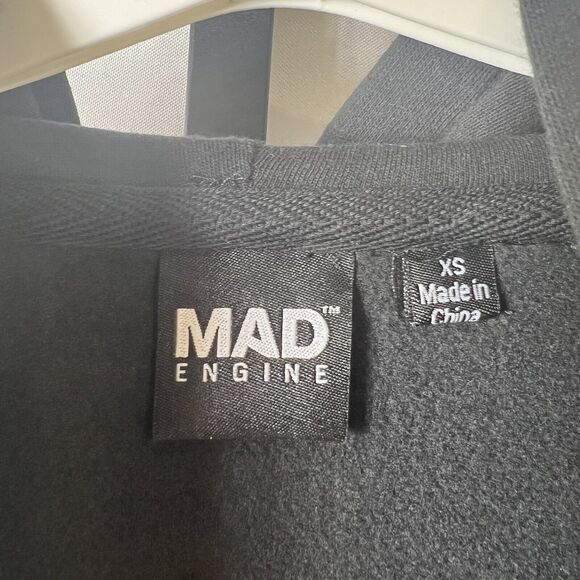 Mad Engine Skeleton Bones Hoodie Sweatshirt Size XS Halloween Built-In Mask NWT - Picture 4 of 7